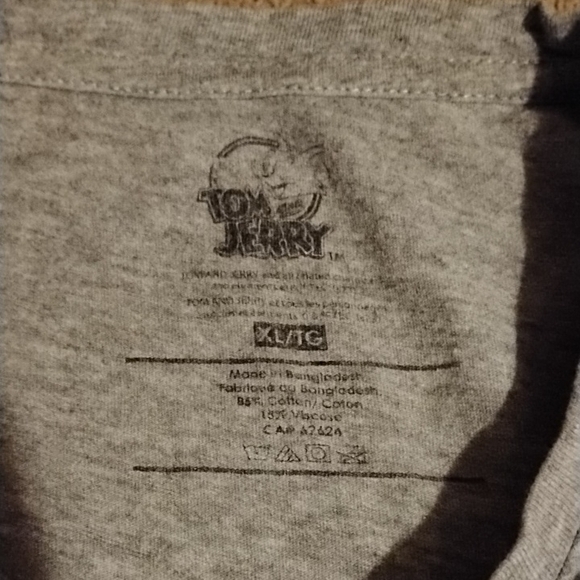 Tom & Jerry Vintage Cartoon Grey T-Shirt - Picture 3 of 4